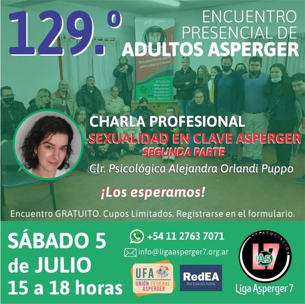 Foto grupal de participantes de la reunión presencial, con datos del evento y logos de organizaciones UFA, RedEA, LAs7.
