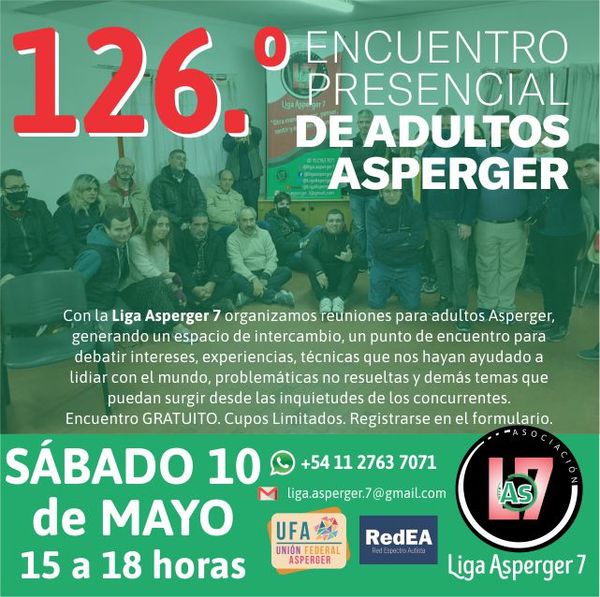 Foto grupal de participantes de la reunión presencial, con datos del evento y logos de organizaciones UFA, RedEA, LAs7.